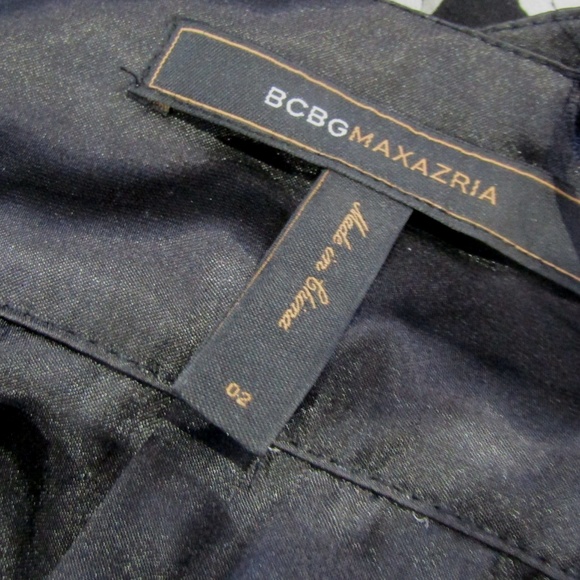 BCBGMaxAzria Silk Halter Dress Polka Dots & Stripe - Picture 6 of 7